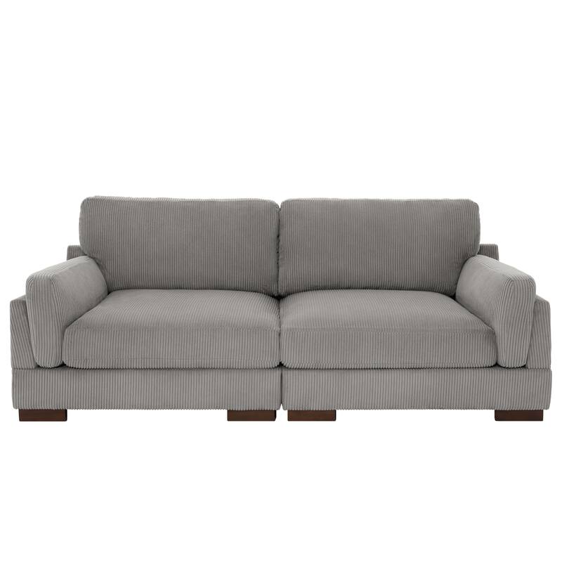 90" Oversized Modular Sectional Corduroy Sofa