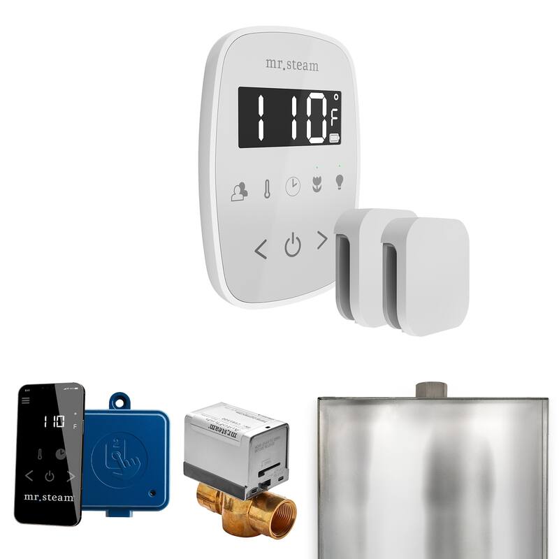 Mr Steam BFX Butler Flex Max Package Steam Shower Control Package with - White / White