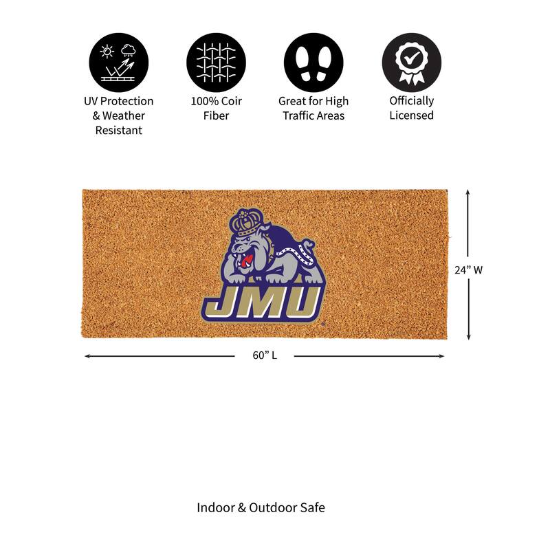 James Madison University Full Color Indoor/Outdoor Coir Mat
