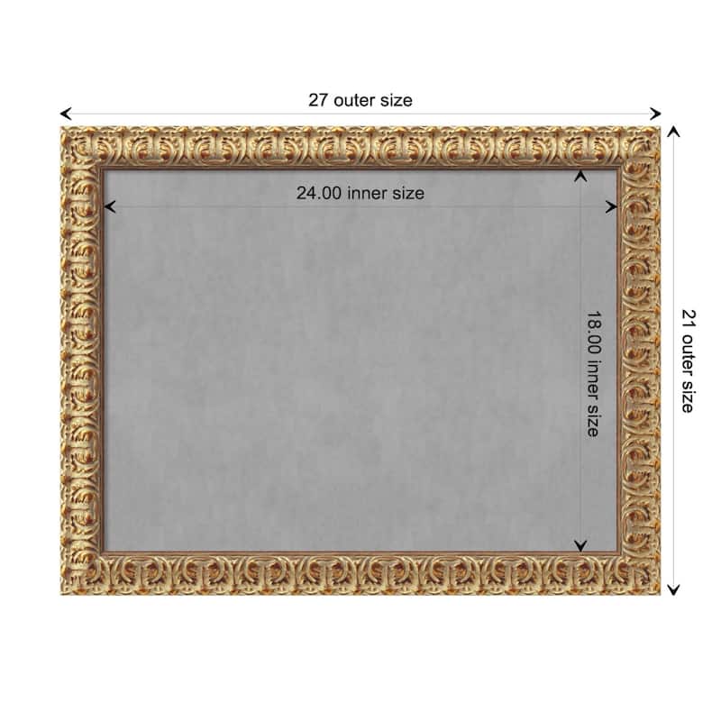 Amanti Art Florentine Gold Framed Magnetic Board - Board Size 24x18