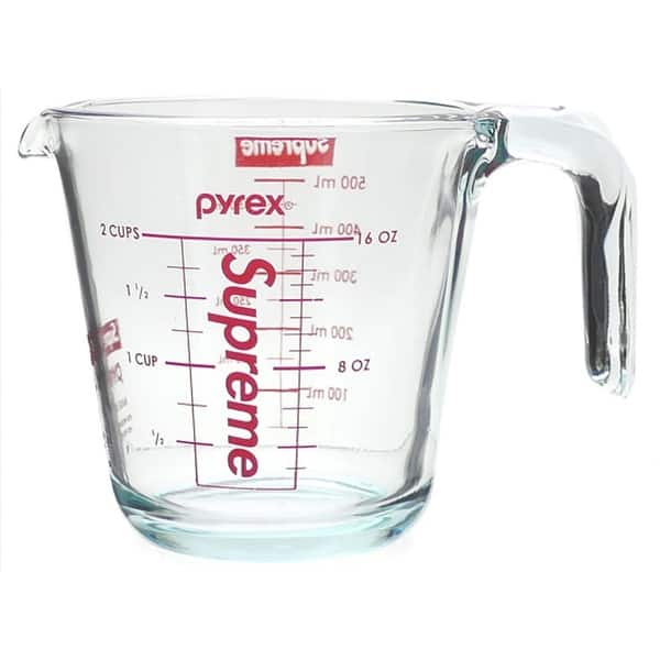 Supreme Edition Pyrex Glass Measuring Cup, Clear, 2 Cups, No Box 2