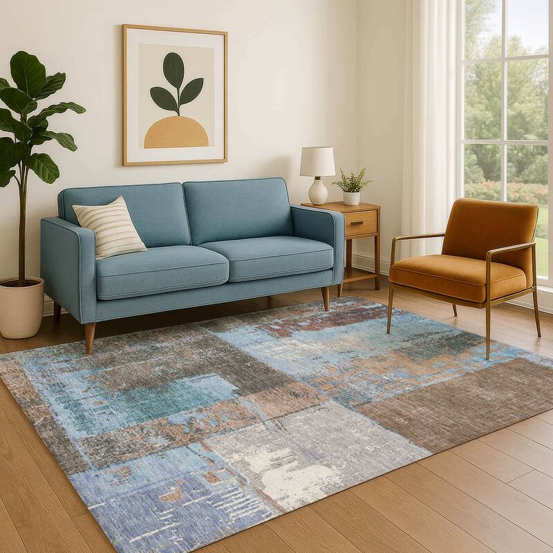 Premium Washable Super Soft Contemporary Geo Mayfield Rug