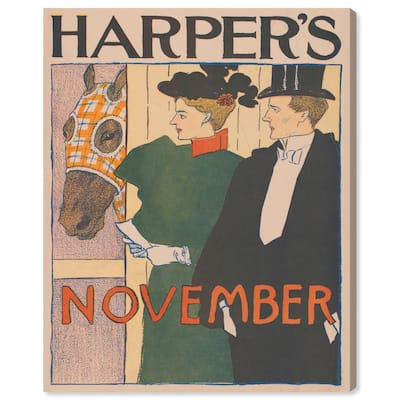 Harpers November 1895 Canvas by Art Remedy, Gallery Wrapped