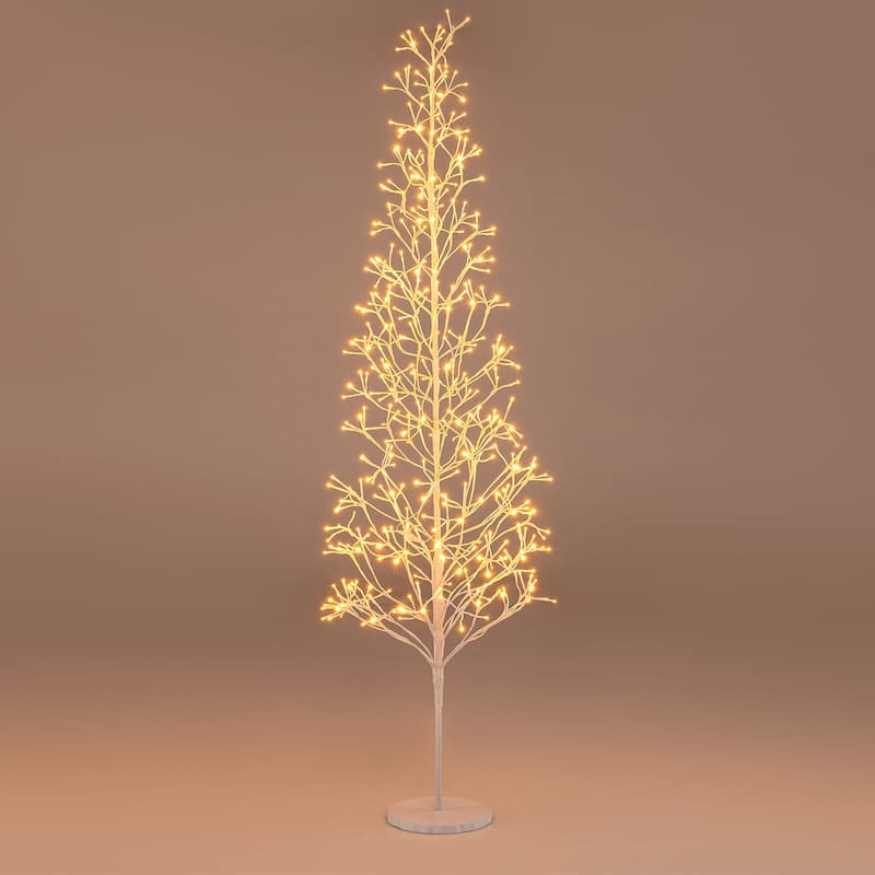 Costway 6 FT Lighted Birch Tree with 320 White Light LED Lights - See Details