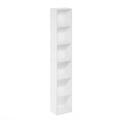 Furinno Luder 6-Tier Open Shelf Bookcase, Amber Pine