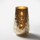 Antique Gold Leaf Glass Hurricane Vase Pillar Candle Holder, 6.0L x 6 ...