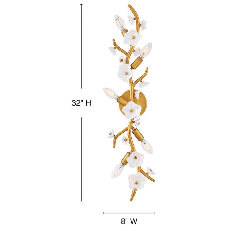 Fredrick Ramond FR41632 Azalea 5 Light 32" Tall Wall Sconce