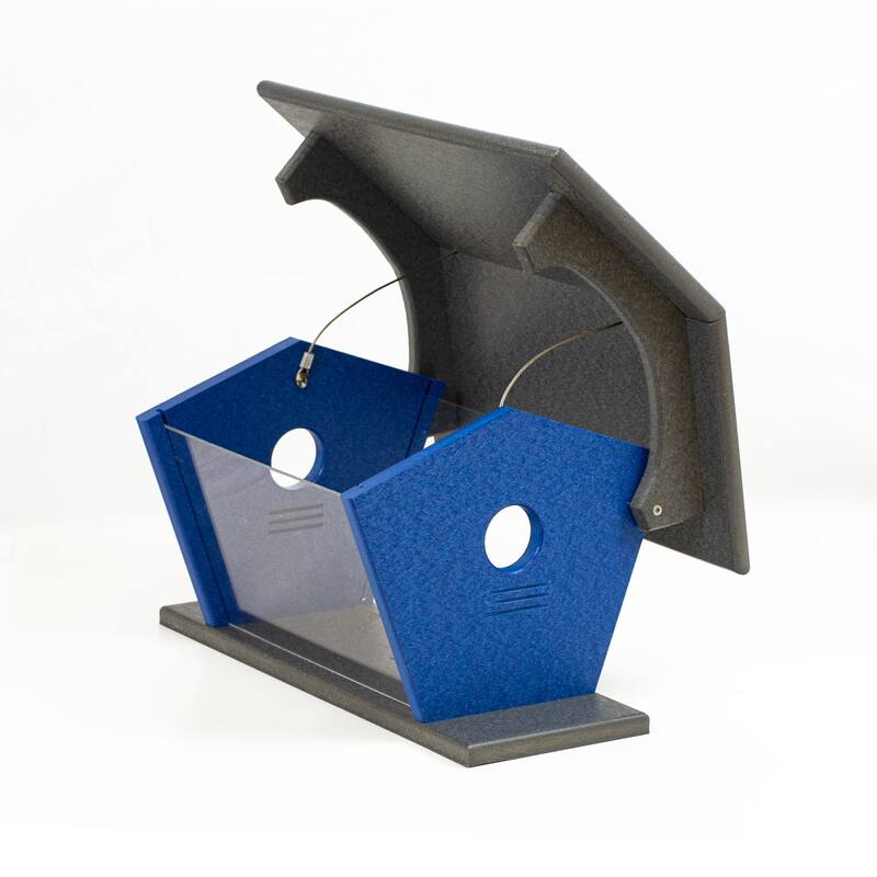 OUTDOOR LEISURE PRODUCTS Model GM4GBL Blue Bird Feeder Made with High Density Poly Resin