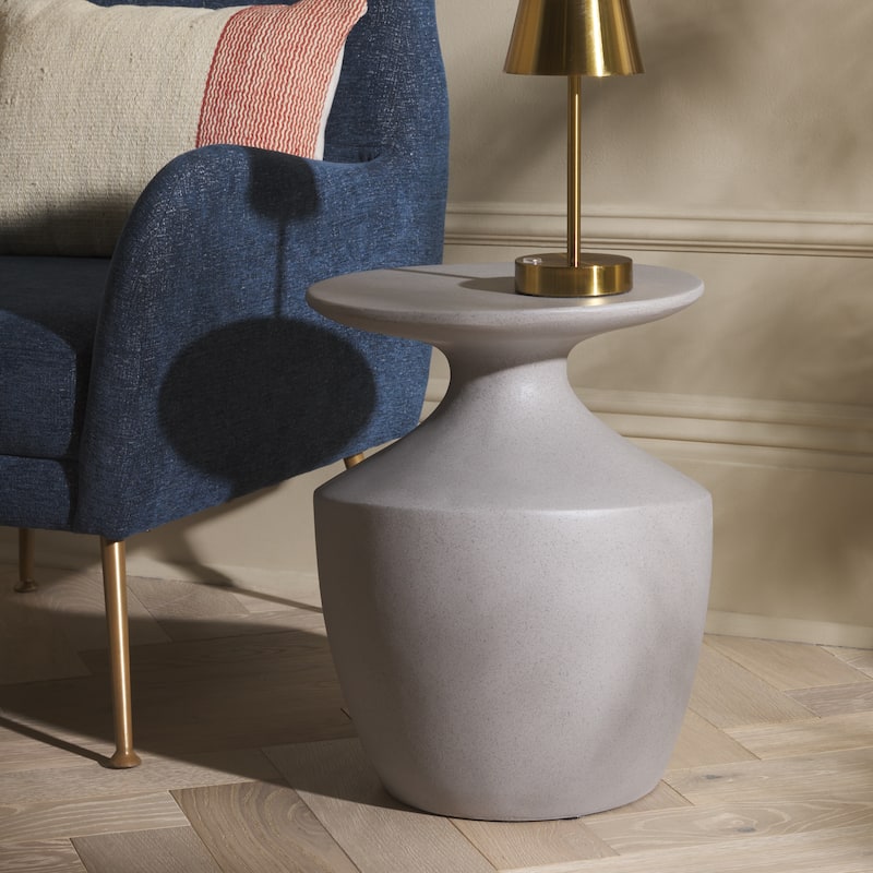 SAFAVIEH Jaiya Accent Table (Fully Assembled) - 15"W x 15"D x 19"H - Grey