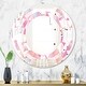 preview thumbnail 1 of 4, Designart 'Diamond Retro VI' Printed Modern Round or Oval Wall Mirror - Space 31.5 in. wide x 31.5 in. high