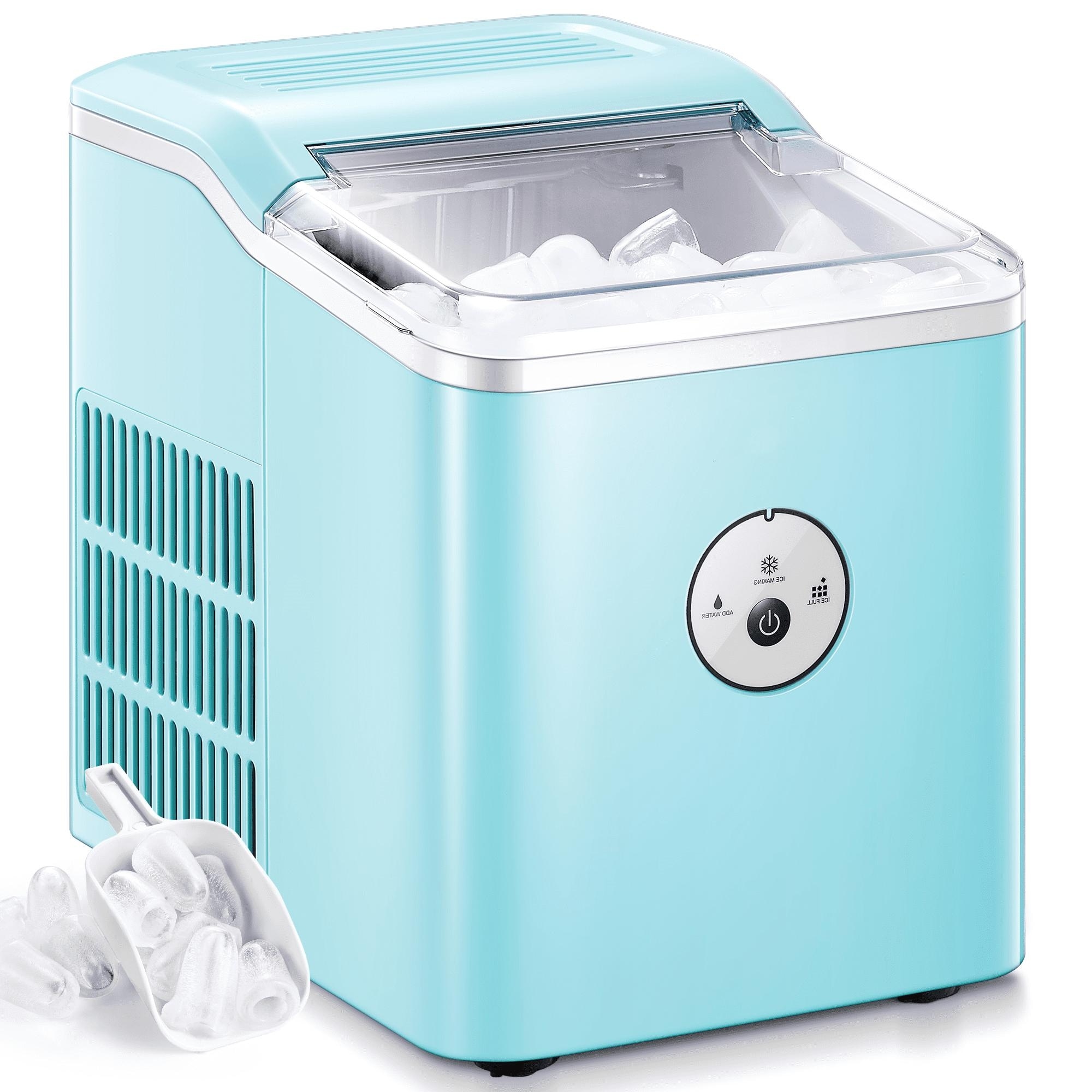 Ice Maker Countertop, 28 lbs. Ice in 24 Hrs, 9 Ice Cubes Ready in 5 Minutes, Portable Ice Maker Machine 2L