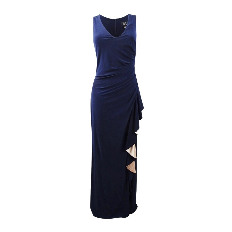 navy and blush dress