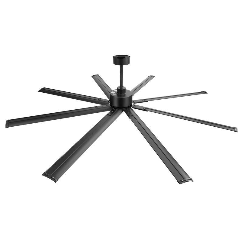 Large 72"/84"/96"/120" Black Ceiling Fan with Remote without Light-6/8 Aluminum Blades