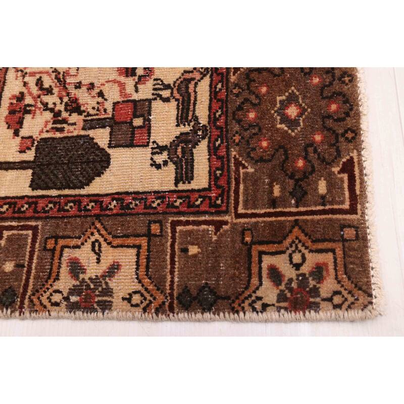 ECARPETGALLERY Hand-knotted Antalya Vintage Brown Wool Rug - 3'4 x 7'1