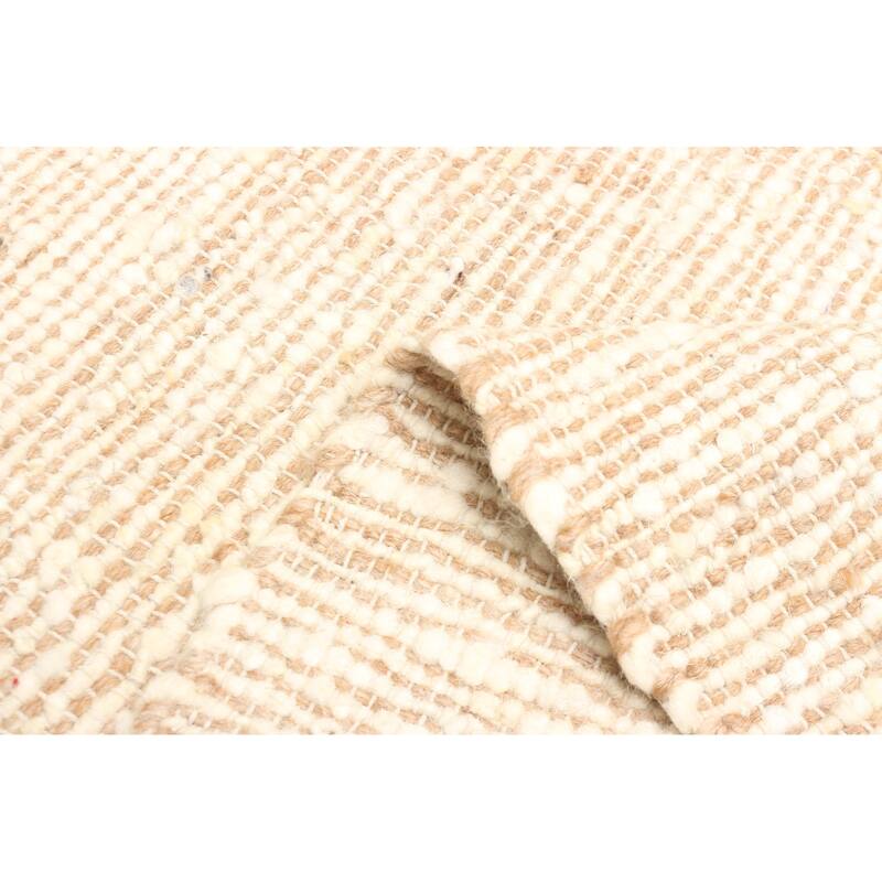 ECARPETGALLERY Braid weave Sienna Tan Wool Rug - 5'0 x 8'2