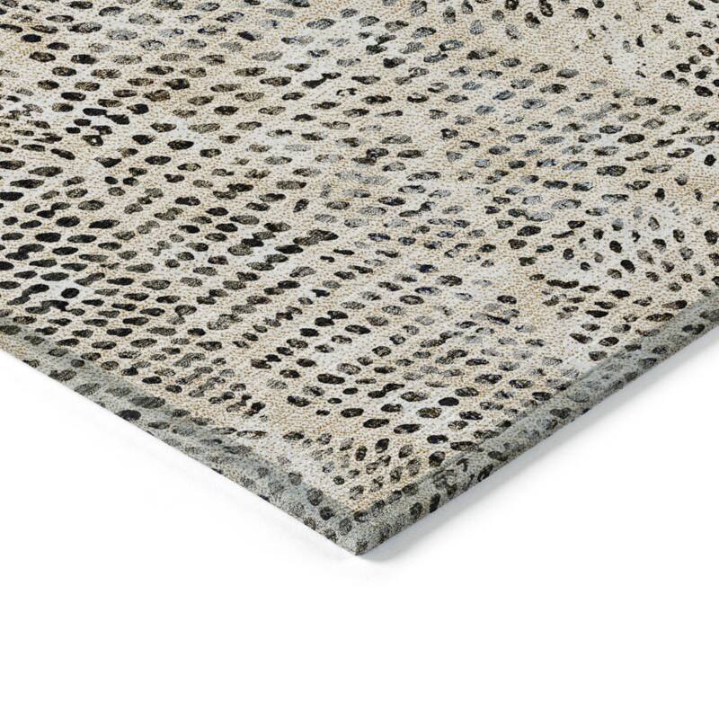 HomeRoots Geometric Transitional Rectangle Outdoor Rug