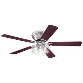 Westinghouse Contempra IV 52 in. Brushed Nickel Brown LED Indoor Ceiling Fan