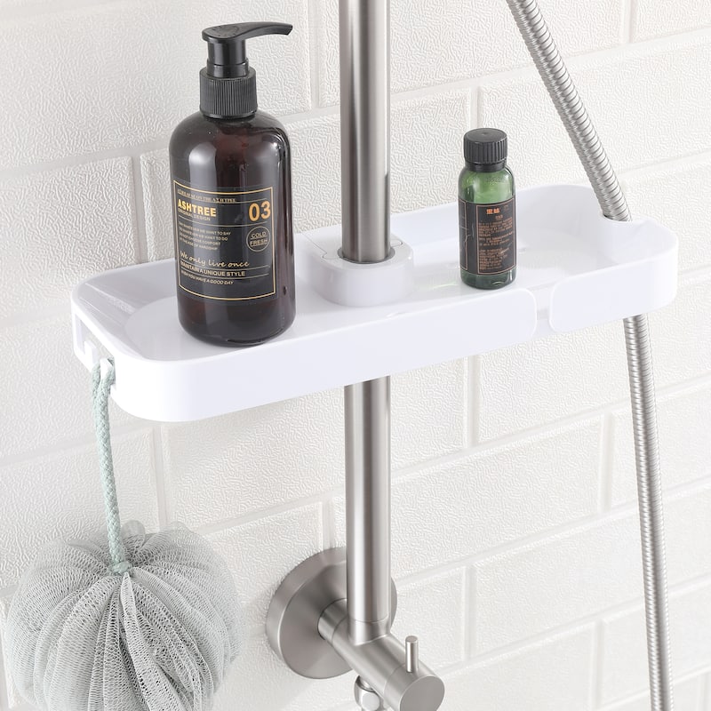 38"H 6 in Exposed Rain Shower Set With Handheld Shower (Valve Not Included)