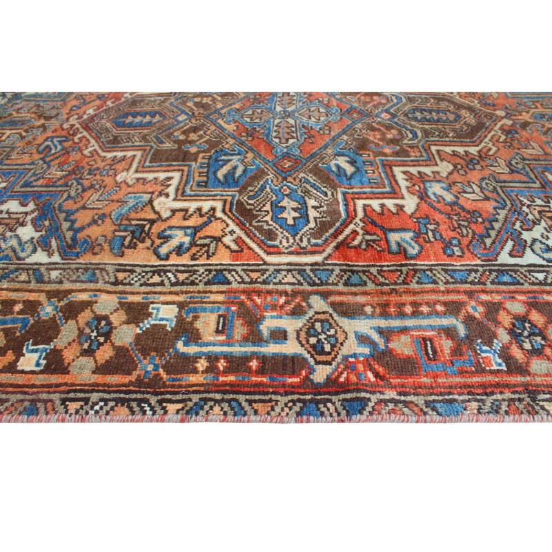 Fine Vintage Distressed Meyramgu Rust/Brown Rug - 5'3" x 7'7"
