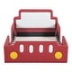 preview thumbnail 1 of 8, Red Creative Race Car Kids Platform Bed & Upholstered Backrest Bed Red - Twin
