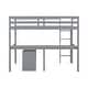 preview thumbnail 39 of 38, Twin Loft Wood Bed with Under-bed, Built-in Desk, a Storage Cabinet of 2 Drawers, Guardrails, Ladder