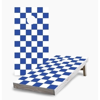 Royal Checkered Cornhole Game (Choose Wraps or Boards)