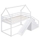 preview thumbnail 15 of 13, Artsy Functional Design Twin over Twin House Loft or Bunk Bed with Slide and Storage Staircase, Sturdy Construction, White