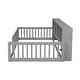 preview thumbnail 6 of 27, Wood Twin XL Size Floor Bed with Storage Cabinets and USB Ports