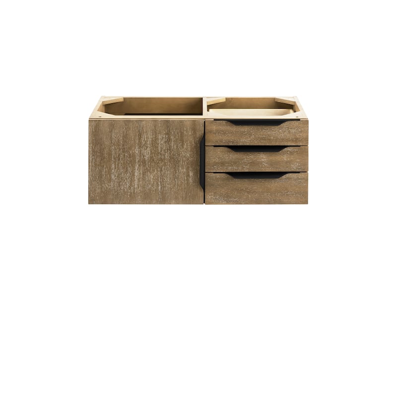 James Martin Vanities Mercer Island 36" Single Vanity, Latte Oak with Matte Black Hardware