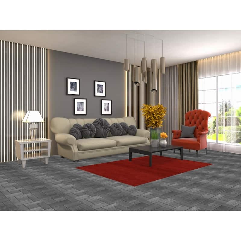 Gabbeh Modern Rug Handmade Bedroom Wool Carpet - 4'0" x 5'10"