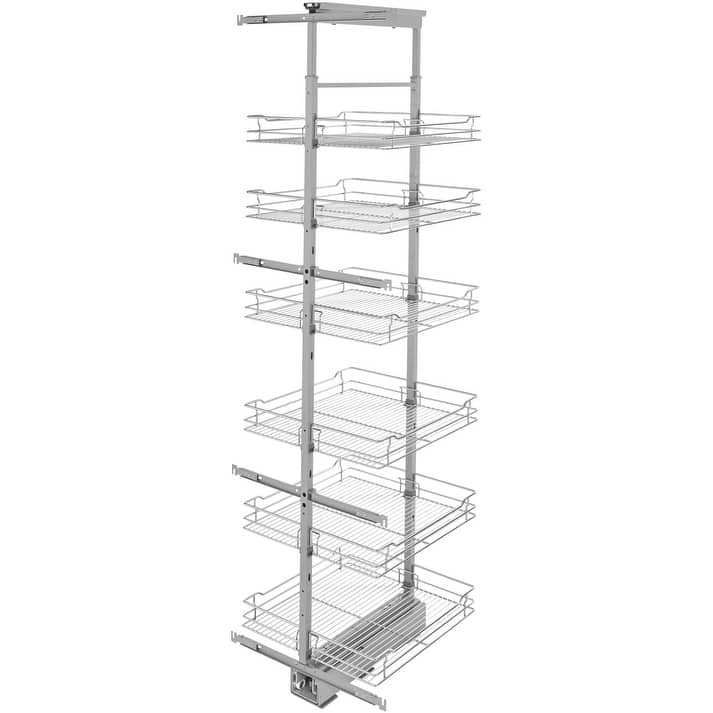 Rev-A-Shelf 5700 Series 74-81 Inch Adjustable Height Pull Out 6 Tier