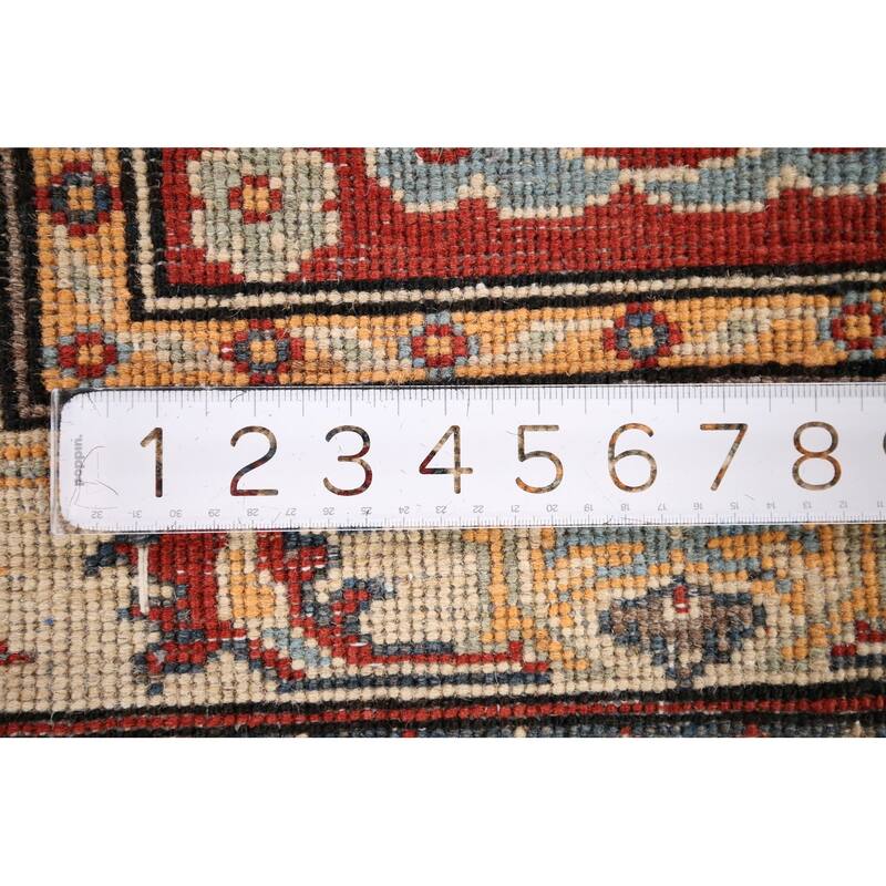 Red Kazak Runner Rug Hand-Knotted Hallway Wool Carpet - 2'1" x 6'1"