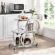 preview thumbnail 3 of 28, Metal Bar Cart Silver Bar Carts for the Home