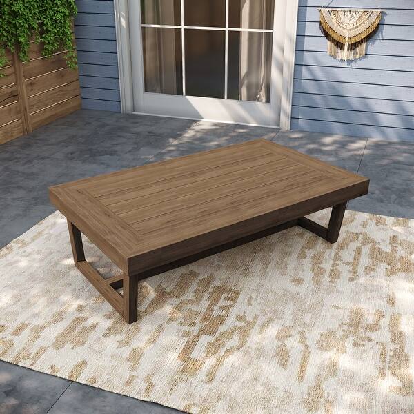 Outdoor Wood Club Chairs Set Loveseat with Cushion