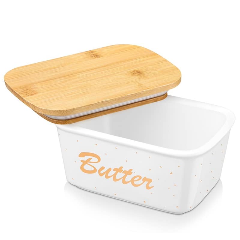 LOVECASA Porcelain 24Oz. Butter Dish with Lid
