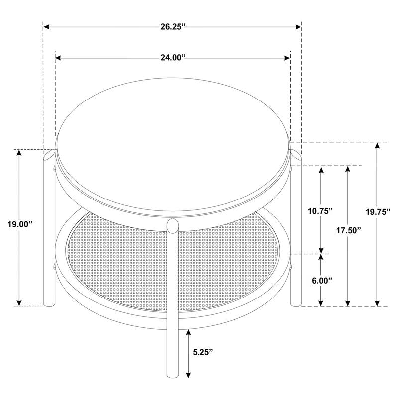Benson Black Round End Table