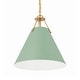 preview thumbnail 1 of 9, Crystorama Lighting Group XAV-B8305 Xavier 3 Light 16" Wide Pendant Vibrant Gold / Green