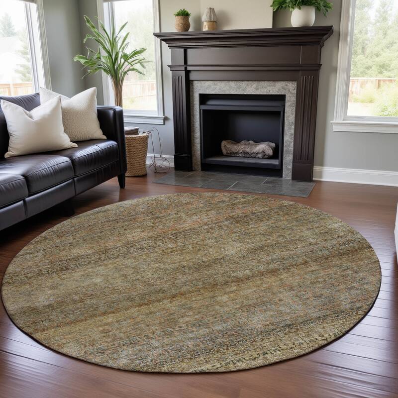 Premium Washable Super Soft Ombre Solid Mayfield Rug - Wheat - 8' x 8'