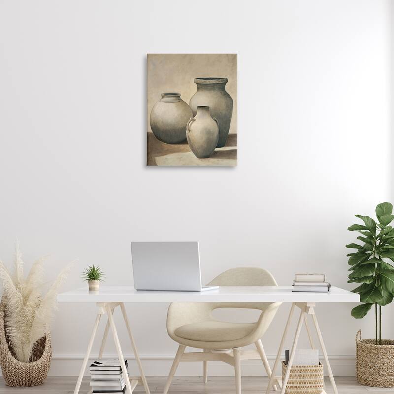 Stupell Trio of Vases Still Life Canvas Wall Art Design By André Mazo