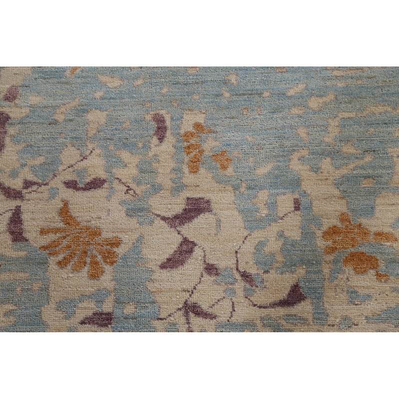 Vegetable Dye Abstract Oriental Living Room Area Rug Wool Hand-knotted - 8'9" x 11'11"