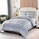 preview thumbnail 6 of 21, Shatex Microfiber 3 Pieces Bedding Comforter Sets Geometry, Queen Grey-2 - King