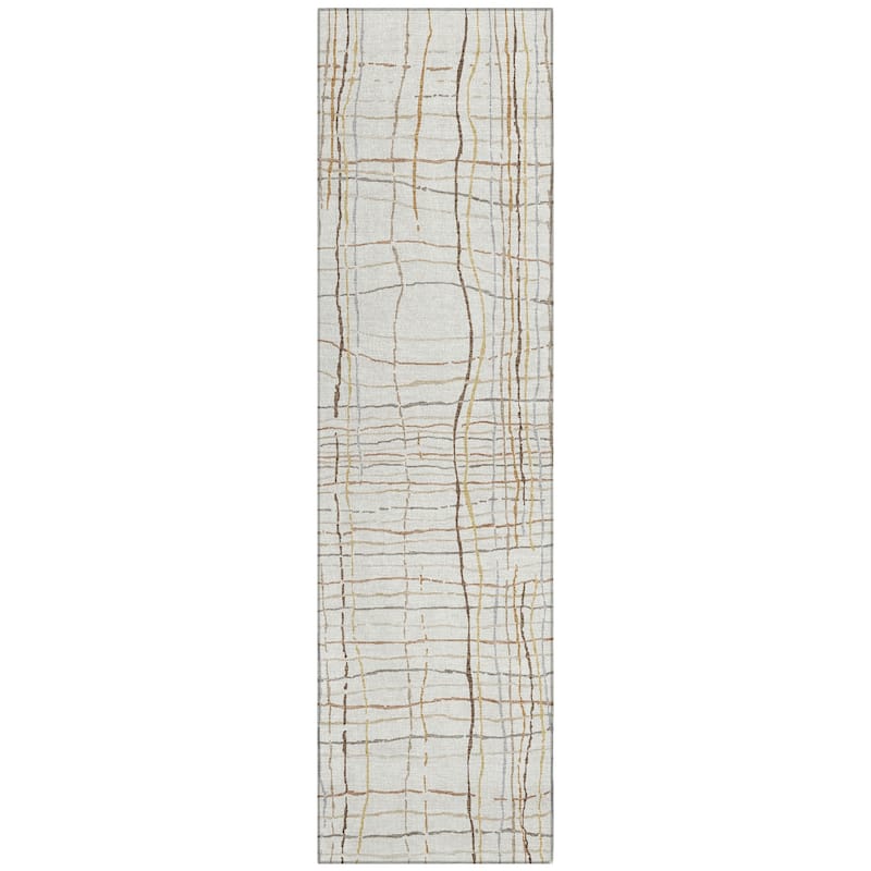 Machine Washable Indoor/ Outdoor Modern Century Chantille Rug