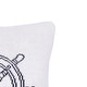 preview thumbnail 4 of 6, 10" x 10" Ship Wheel Knitted Throw Pillow - Blue