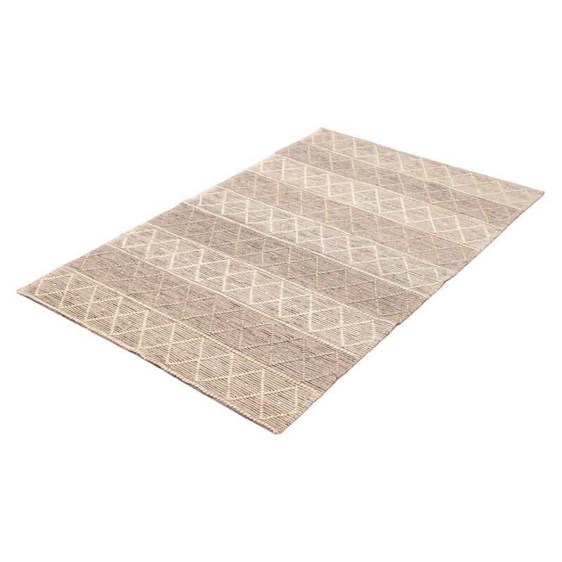 ECARPETGALLERY Braid weave Sienna Khaki Wool Rug - 4'11 x 8'0