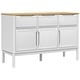 preview thumbnail 21 of 23, vidaXL Sideboard FLORO 44.9"x16.9"x29.1" Solid Wood Pine - 44.9" x 16.9" x 29.1"