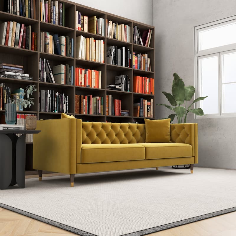 Lamont Luxury Modern Tufted Velvet Living Room Couch