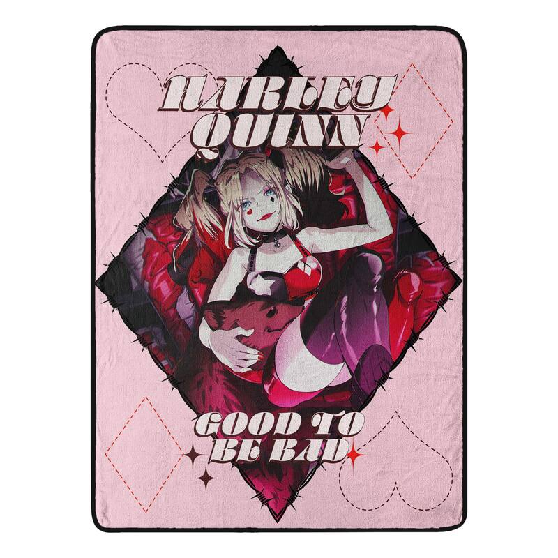 Harley Quinn Good To Be Bad Micro Raschel Throw
