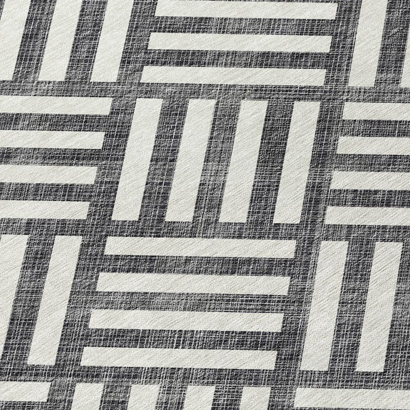HomeRoots Geometric Transitional Rectangle Outdoor Rug
