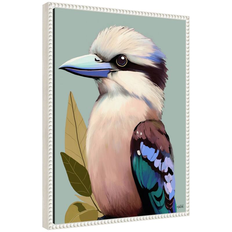 Kate and Laurel Sylvie Burrill Kookaburra Framed Canvas by Inkheart Designs - 18x24