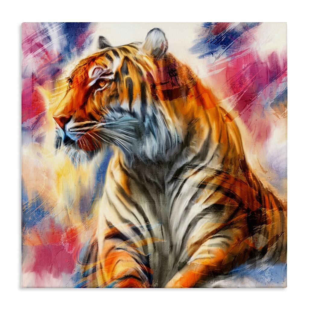Stupell Fierce & Elegant Tiger Canvas Wall Art Design By Kim Allen